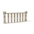 Classic Stone Balustrade Architectural Component With Decorative Columns And Handrail
