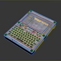 Portable Rugged Industrial Computer Featuring Physical Keyboard Red Control Button And LCD Display Screen