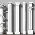 European Roman Column 3d model