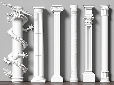 European Roman Column 3d model