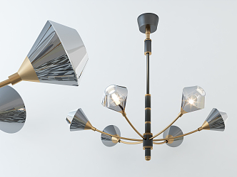 Modern chandelier fashion simple metal chandelier 3d model