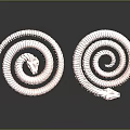 Copper Colored Coiled Snakes With Reflective Surfaces As Decorative Art Pieces