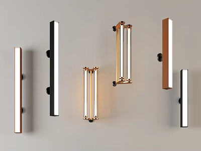 Modern Wall Sconces With Sleek Metal Design And Various Color Options For Interior Lighting 3d model