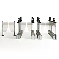 Smart Machines Intelligent Turnstiles with Facial Recognition Access Control System 3d model