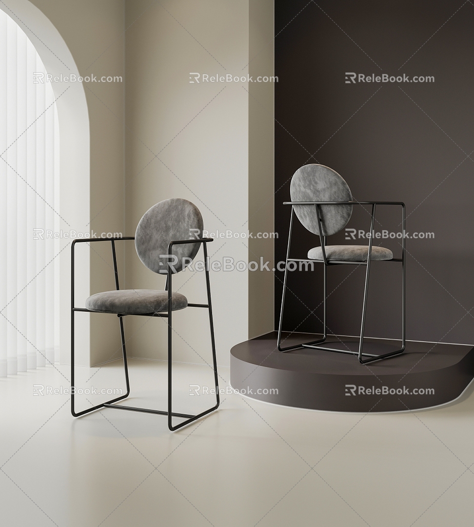 Modern Leisure Chair Chair Single Chair 3d model