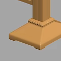 Yellow Traffic Barrier With Decorative Rails And Support Posts For Road Safety