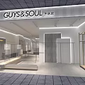 Spacious Modern Clothing Store Interior With Stylish Racks Display Shelves And Bright Lighting