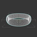 Sleek Silver Jewelry Ring With Smooth Metallic Shine On Black Background