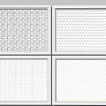 Modern Geometric Textured Wall Panel Design With Patterned Surfaces And Neutral Gray Tones 3d model