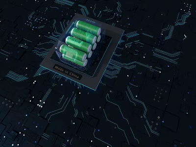 Chip Solid State Battery Energy 3d model