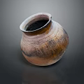 Hand Carved Clay Vase With Traditional Textured Sculpture Artisan Design