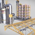 INDUSTRIAL LOFT PLANT REFINERY CHEMICAL STORAGE TANK REACTOR 3d model