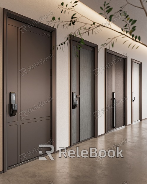 Modern security door entry door single door model