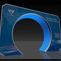 Modern Blue Archway With New Pattern Elements And Modern Era Design Features 3d model