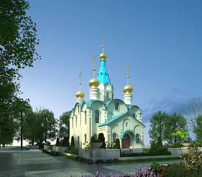 european church 3d model