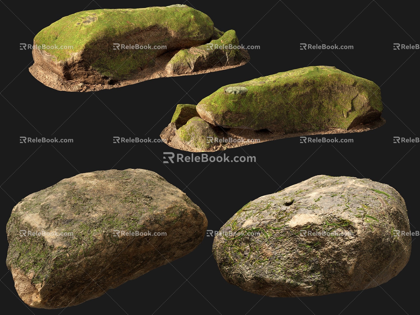 Modern Stone Forest Stone 3d model