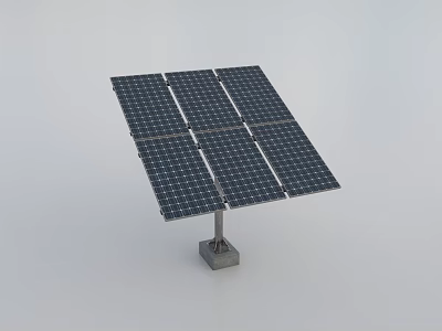 Modern Household Solar Panel System For Efficient Renewable Energy Use 3d model