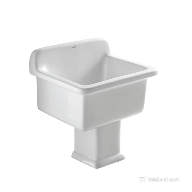 Modern White Ceramic Pedestal Wash Basin For Bathroom Accessories Home Use 3d model 