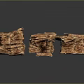 Wooden Stone Stacked Decorative Blocks with Natural Texture for Interior Design