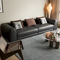 Middle-style multiplayer sofa 3d model