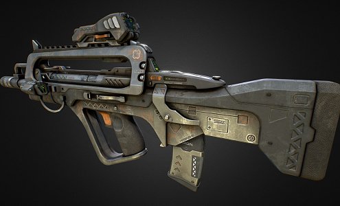 Weapons of the Future Rifle 3d model