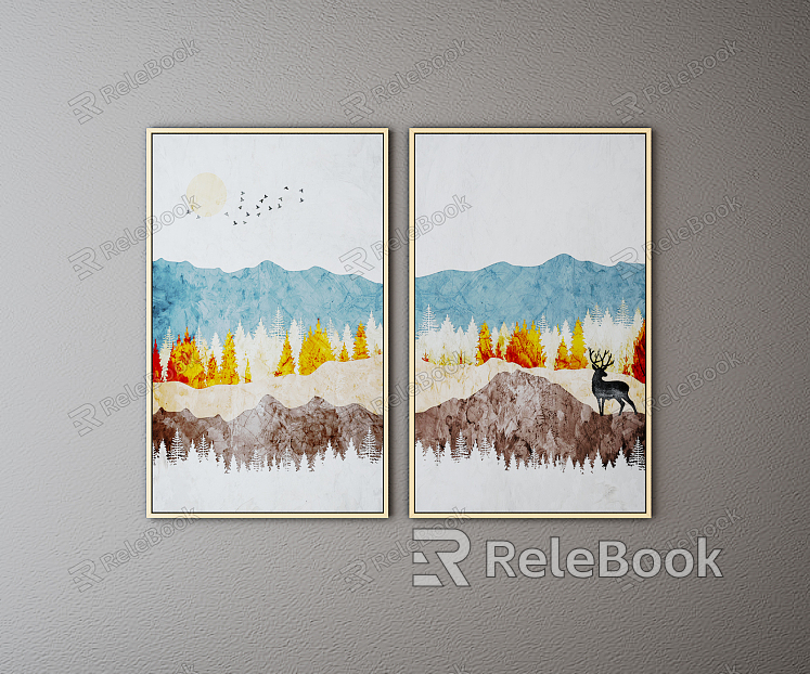 Modern Landscape Painting Hanging Painting model