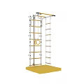 Sturdy Kids Bed Featuring Climbing Frame Ladder Rope and Hanging Rings for Indoor Play