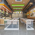 Modern Restaurant Interior Design With Wooden Decor Menu Boards And Seating Arrangement