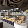 Redfurn Dessert Shop Modern Exterior With Glass Doors Green Plants And Interior Seating