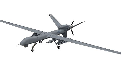 modern unmanned aerial vehicle unmanned reconnaissance attack machine 3d model