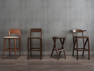 Nordic Bar Chair Bar Chair 3d model