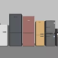 Modern refrigerator small refrigerator single door refrigerator 3d model