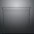 Sturdy Metal Wire Mesh Frame With Rectangular Structure Isolated On Dark Background