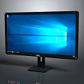 Dell Computer Monitor Featuring Windows Operating System And HD Display Screen 3d model
