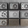Air conditioner external unit Air conditioner rack External unit bracket Shutter grille Storage rack Shades Air conditioner external hood Protective cover 3d model