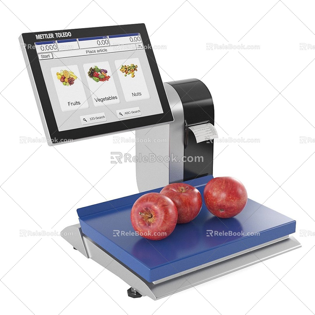 modern business equipment libra electronic self-service display apple 3d model