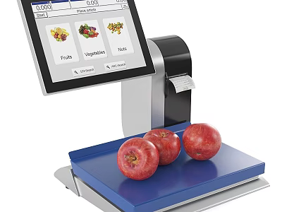 modern business equipment libra electronic self-service display apple 3d model
