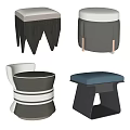 Stylish Modern Sofa Stools With Various Designs Wooden Bases And Upholstered Seats
