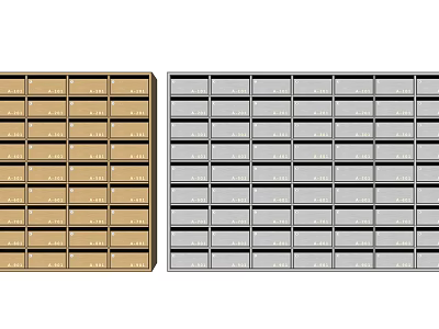 Commercial Storage Cabinets Brown And Gray Multi Compartment Design For Business Use 3d model
