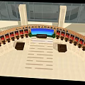 International Home Textiles And Accessories Exhibition Booth With Display Area And Seats