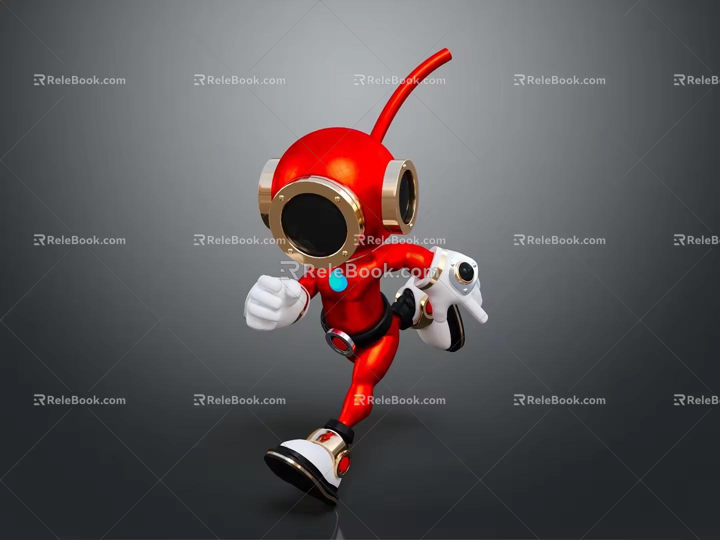 Robot Assistant Small Robot Butler Robot Butler Figure Game Figure 3d model