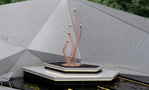 Modern Urban Sculpture 3d model