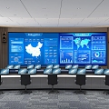 Command and Control Center Video Conference Room Monitoring Room Command Room 3d model