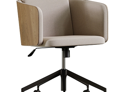 KaveHome solid wood fabric office chair 3d model