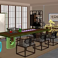 Modern Chinese Style Solid Wood Tea Table And Chairs Set For Elegant Home Tea Room