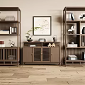 Antique shelf display rack 3d model