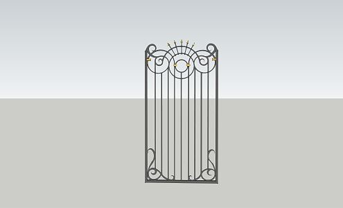 European-style door cute shape wrought iron door chime outdoor chopsticks 3d model