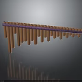 Wooden Xylophone With Purple Band And Hanging Wooden Keys For Home Decoration