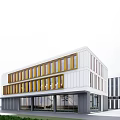 Modern Industrial Factory Building Multi-storey Factory Building Modern Factory Building Square Factory Building Multi-storey Office 3d model