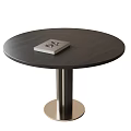 Modern round dining table 3d model